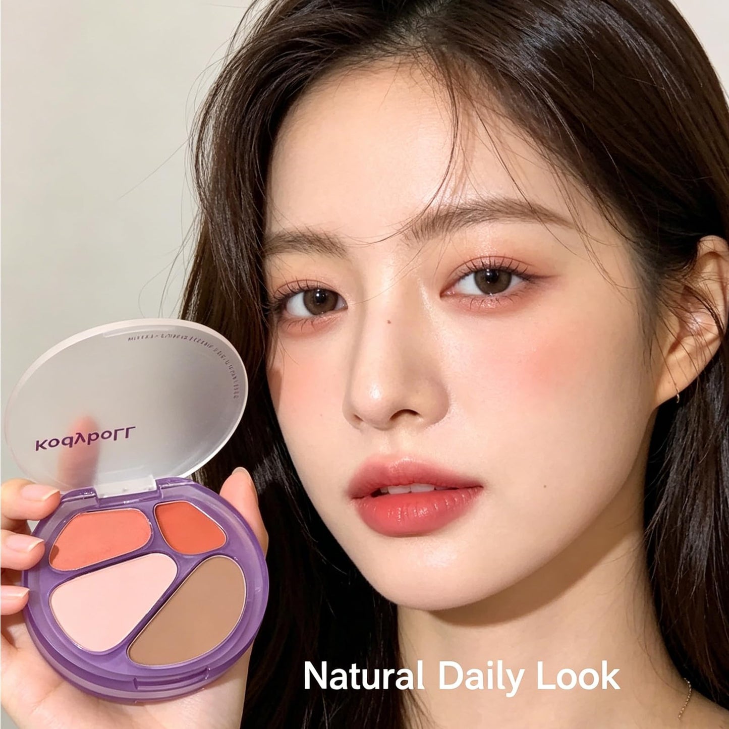 4 Colors Highlighter & Blush Palette, 4-in-1 Eyeshadow, Blush, Highlighter, And Contour for a Natural Finish Face Illuminator Powder Glow Blush Palette for Women