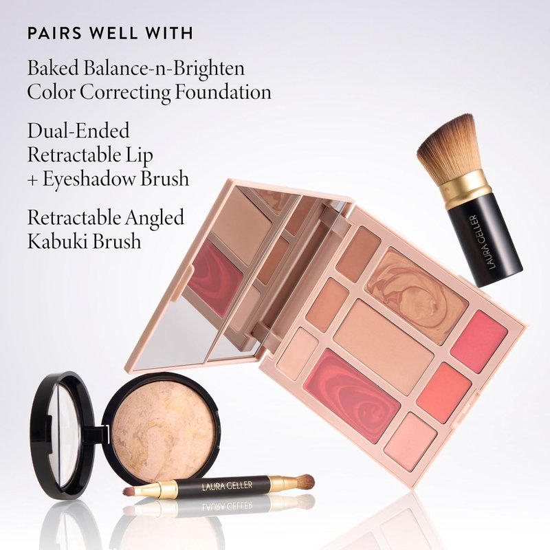 Laura Geller Cream Full Face Palette - All-in-One Hydrating Makeup for Mature Skin | Blendable Eye, Lip & Cheek Colors