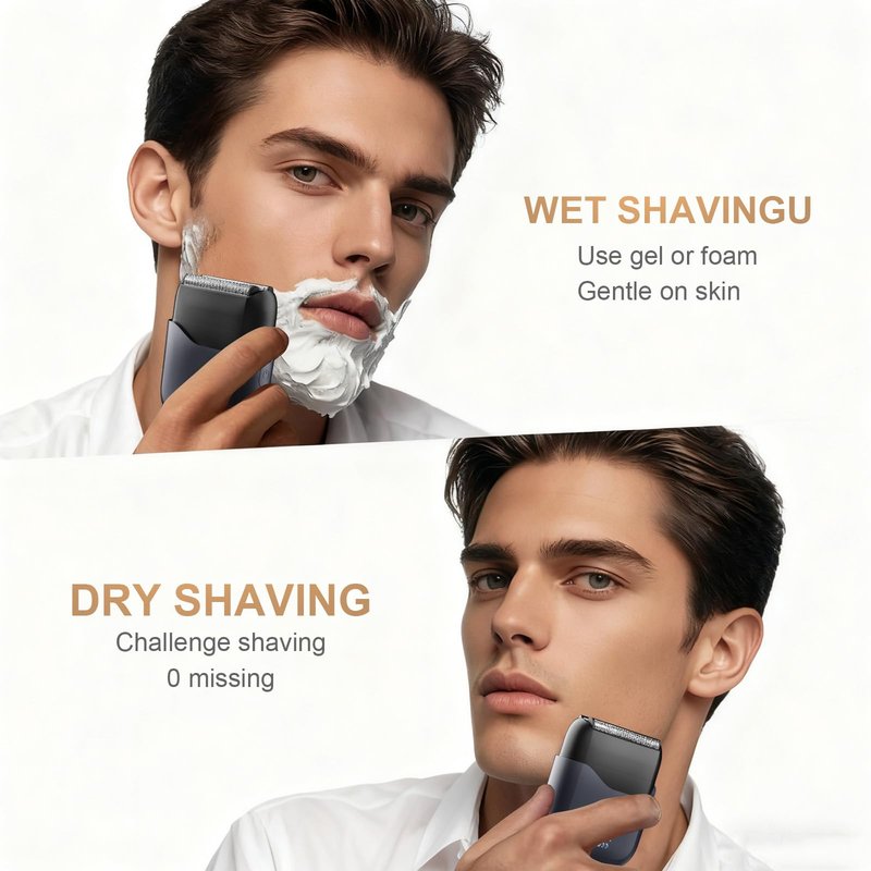 Electric Foil Shaver for Men:Triple Floating Blade Electric Razor for Face & Beard - IPX7 Waterproof Cordless Shaver with LED Display, USB-C Fast Charge & Travel Lock-Dark