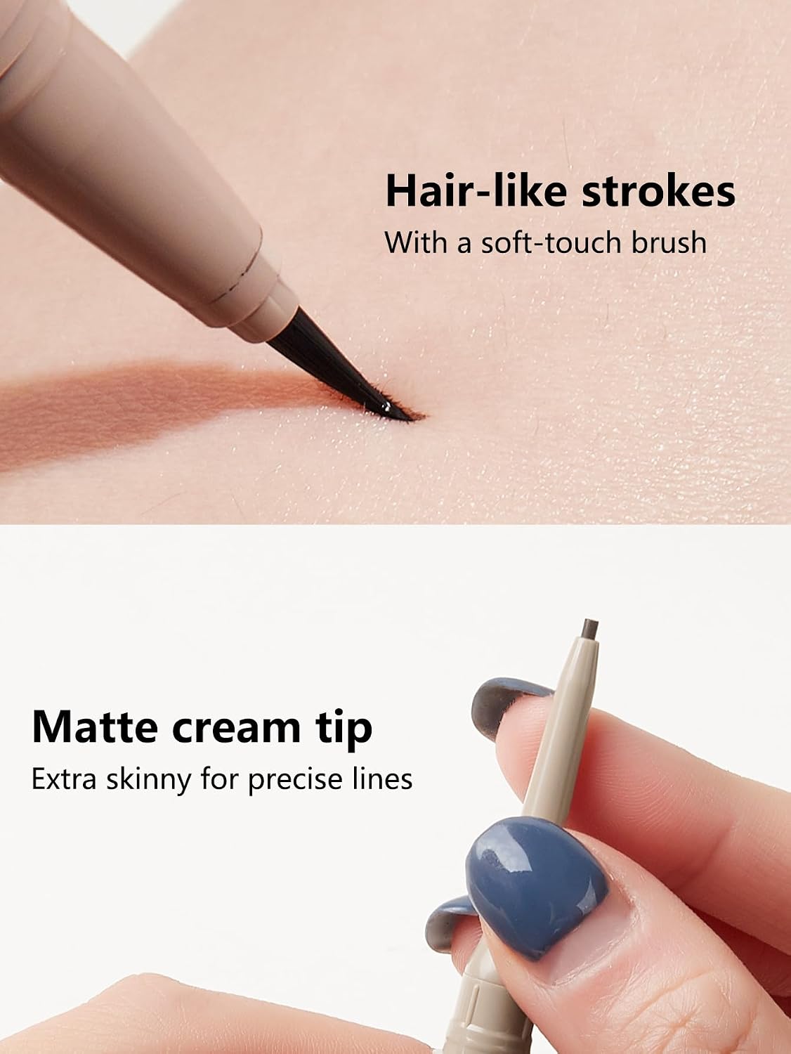 Dual-Sided Eyebrow Pencils | Cream Waterproof & Long-Lasting Makeup - 03 Taupe
