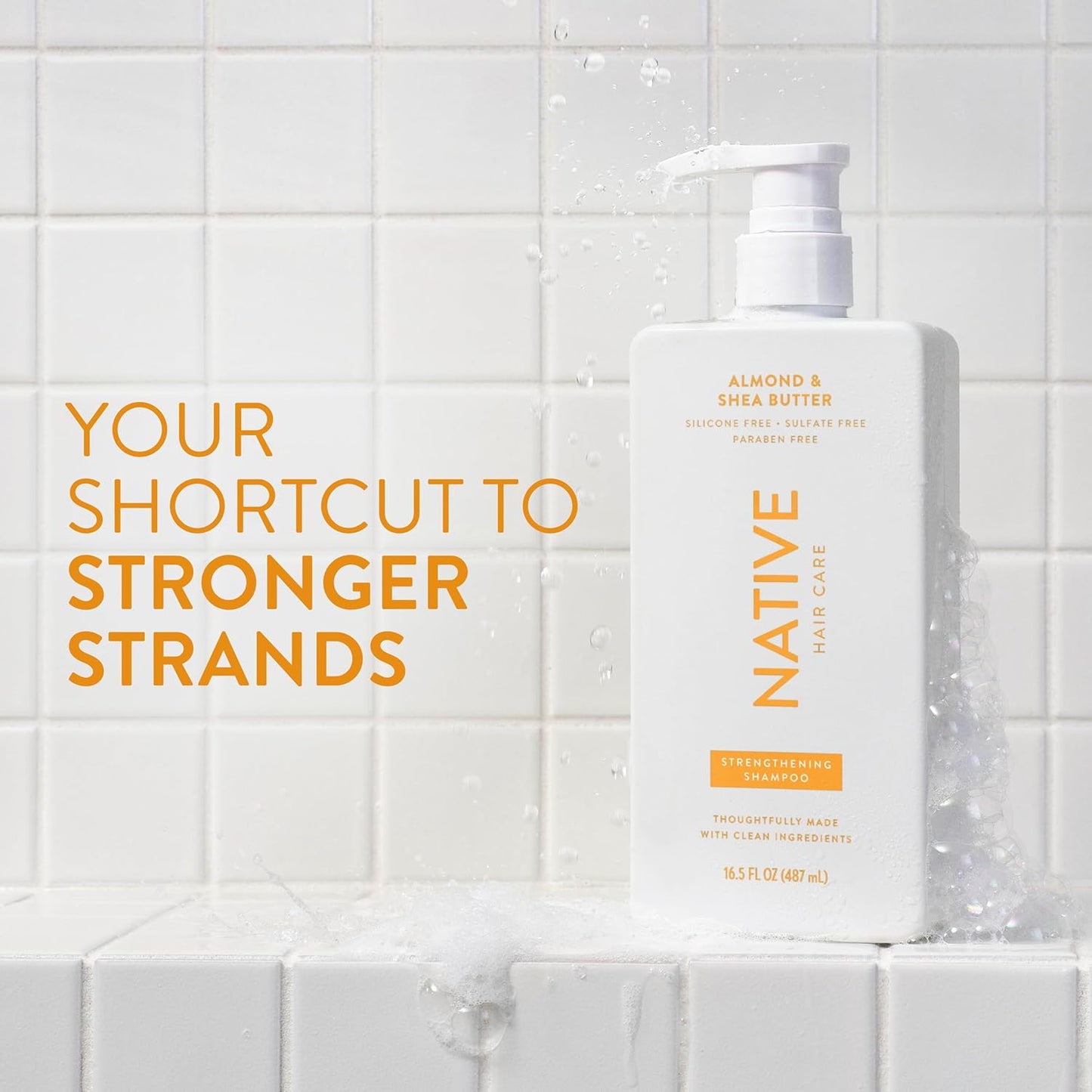 Native Shampoo & Conditioner Set - Naturally Derived, Sulfate & Dye Free | Almond & Shea Butter, 16.5 fl oz Each (2-Pack)