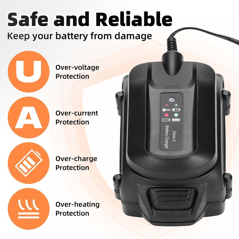 WA3742 Charger Compatible with Worx Battery 20V WA3520 WA3525 WA3575 WA3674 Replacement for Worx 20V Battery Charger WA3732 WA3868
