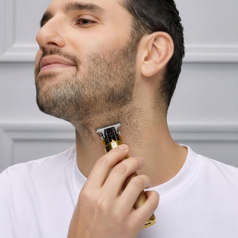 KISS Precision Blade Cordless Trimmer with Stainless Steel T-Blade, Powerful High-Torque, High-Speed Motor, 3 Attachments & Cover, USB Cable & Long-Lasting Lithium Ion Battery