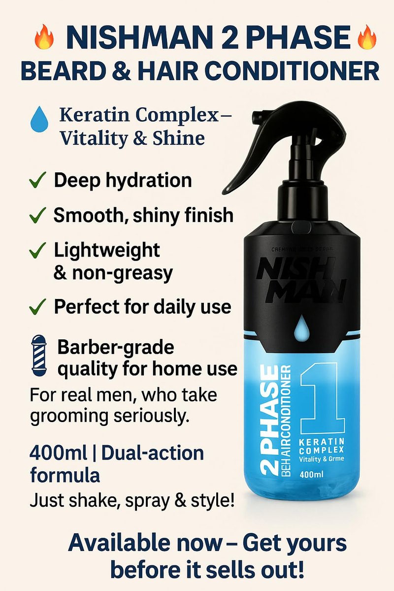 Nishman 2 Phase Beard & Hair Conditioner 400 ml