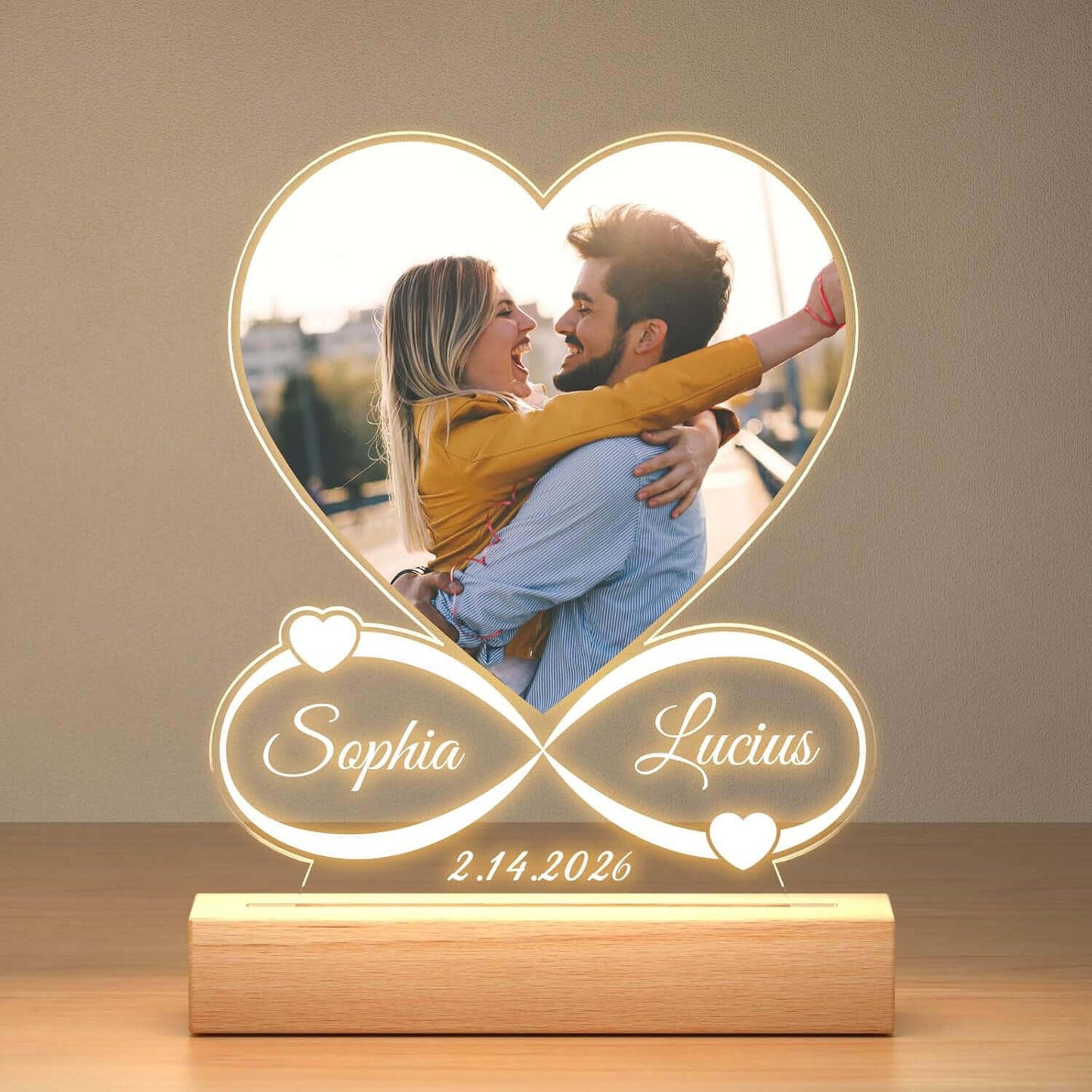 KoxSmar Custom Picture Frames, Personalized Photo Frame, Customized Picture Frames, Personalized Anniversary Photo Gifts for Women Men Her Him Girlfriend Boyfriend Couple