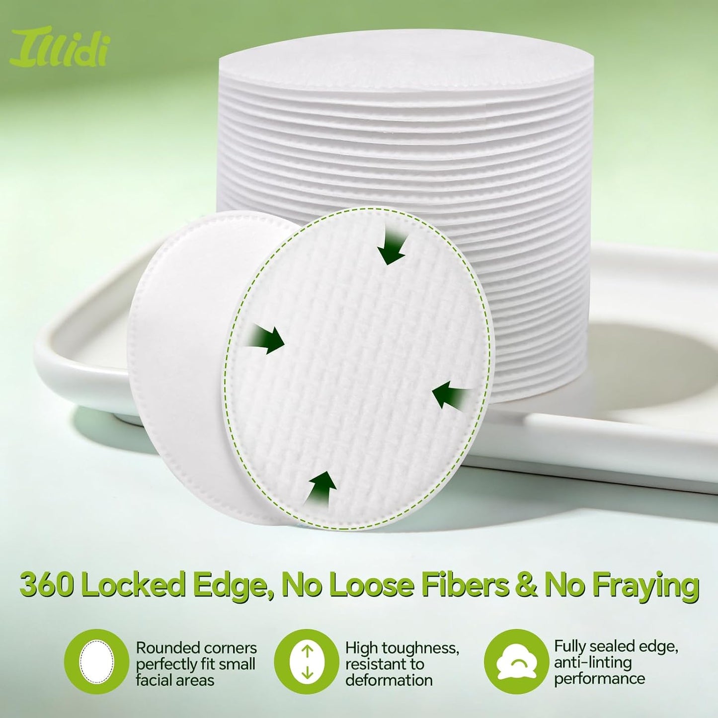 Large Oval Cotton Pads - Multi-Layer Dual-Sided for Makeup Removal & Cleansing | 80 Count