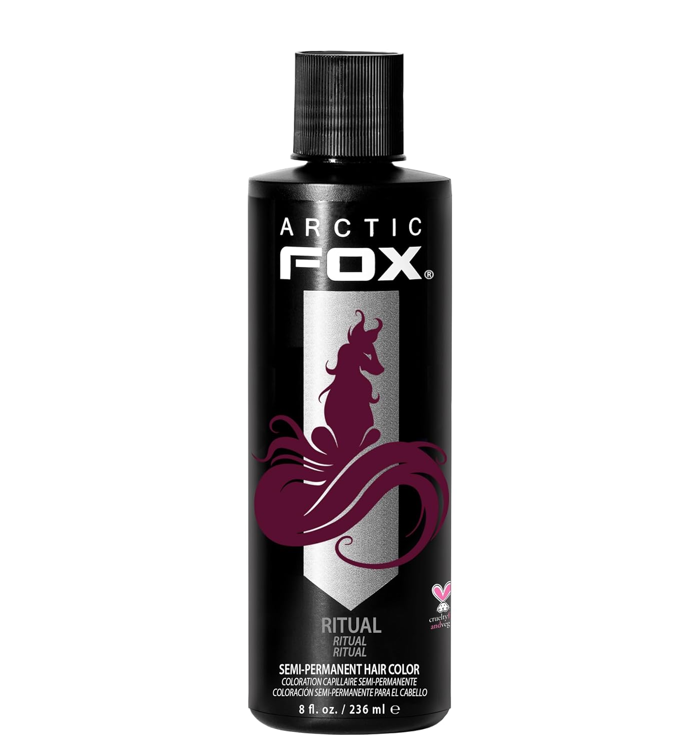 Arctic Fox Semi-Permanent Hair Dye - Vibrant Purple AF Color | Vegan, Ammonia-Free, 4 Fl Oz