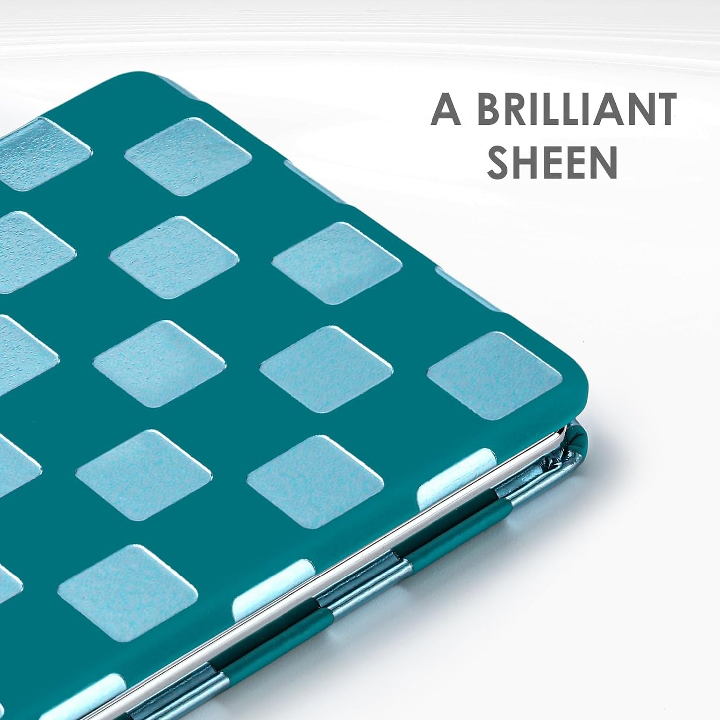 Travel Compact Mirror - Unique Neon Checkered Design | Pocket Size for Women