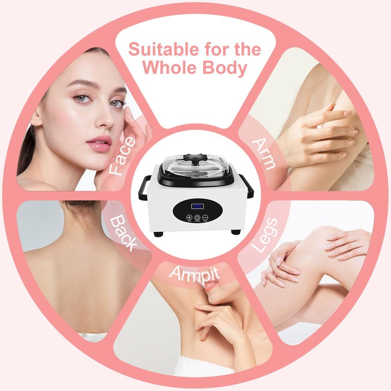 Digital Wax Warmer for Hair Removal, Yofuly Women Waxing Machine with 14oz Silicone Pot Liner, Professional Hard Wax Heater for Full Body Home Use