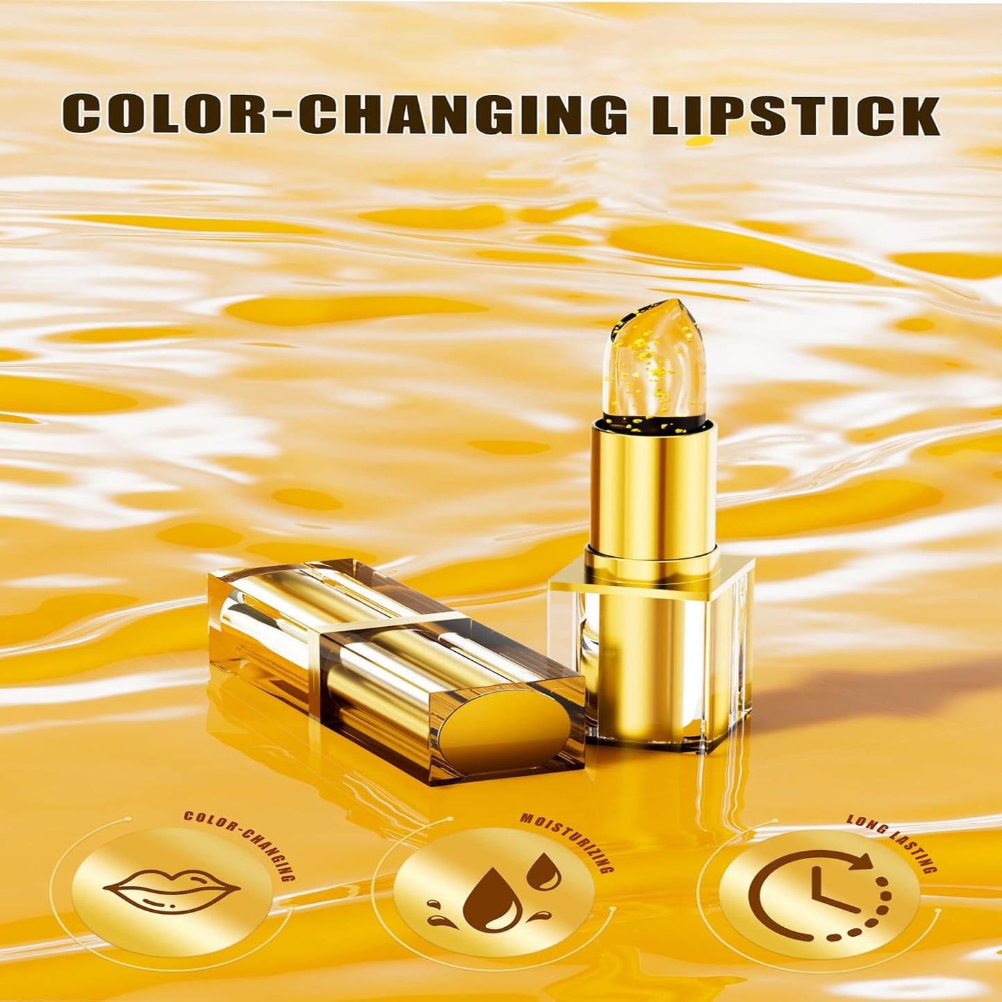 Skin-Adaptive Lipstick - Color Changing Lipstick for Women | Long-Lasting 24-Hour Moisturizing Gloss