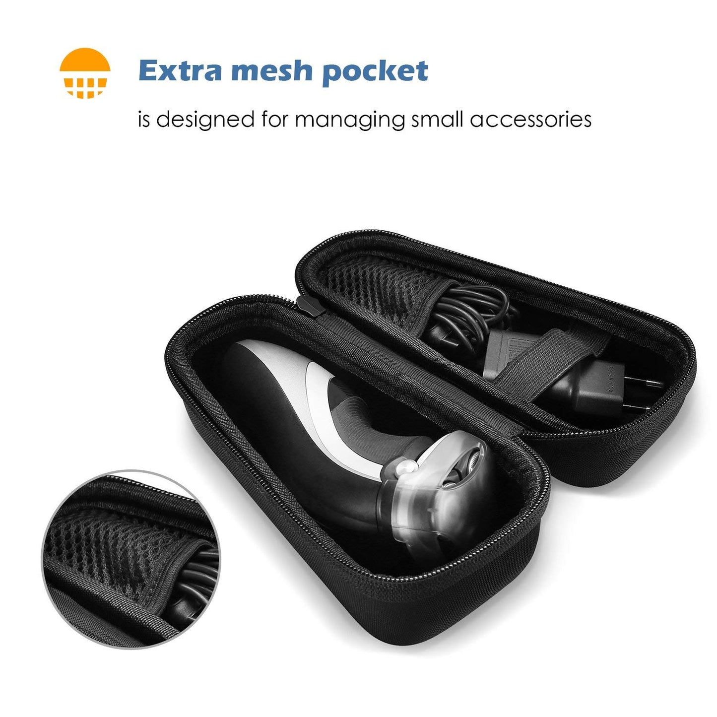 ProCase Carrying Case for Norelco Electric Shaver, Travel Carry Protective Bag for Norelco Men's Trimmer and Shaver 4500 3100 6400 9700 1150x 8900 1102