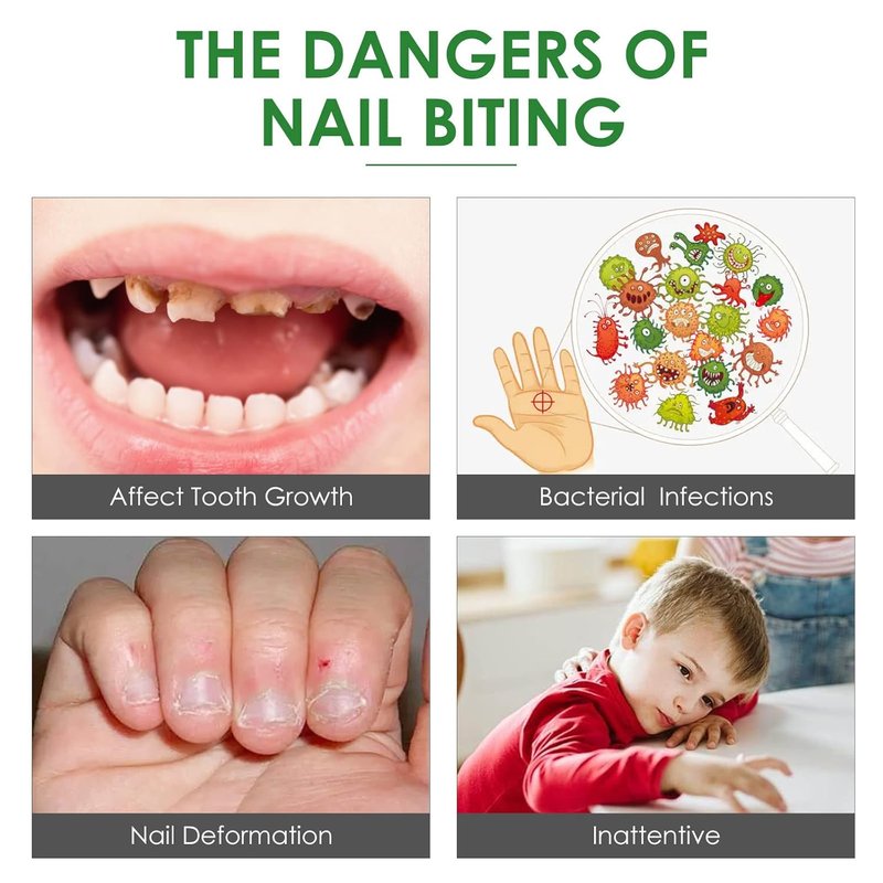 Nail Biting Treatment for Kids & Adults - 2-in-1 Prevention Solution | Discourages Biting & Thumb Sucking, 0.34 Fl Oz