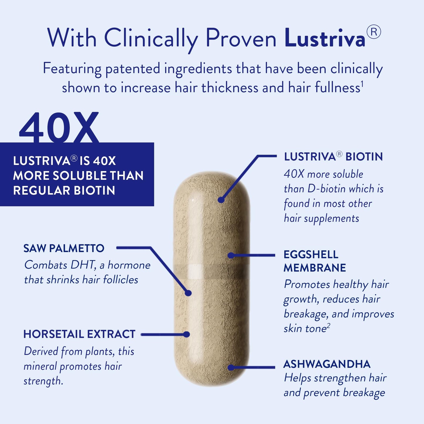 Routine Wellness Hair Growth Supplement – CLINICALLY Tested Thicker, Fuller-Looking Hair Support with Biotin & Key Nutrients, Vegetarian & Gluten-Free Vitamins - 1 Bottle, 30 Day Supply
