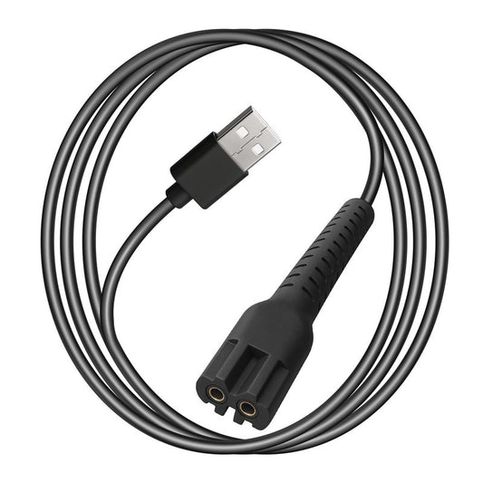 2-Pin USB 6.5 Foot Extra Long Charger Cable for Wahl Magic Clip Senior Sterling-4 Detailer Lithium-Ion Professional Hair Clipper Replacement Power Cord for Wahl 8164 Finale and 8173 Vanish Razors