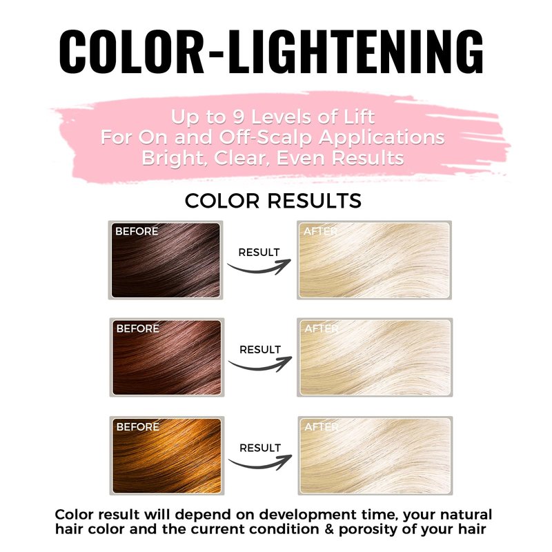 Bleach for Hair Lightening, Professional Hair Bleaching Powder, High Performance Up to 9 Levels of Lift for Hair Highlights & Lightening
