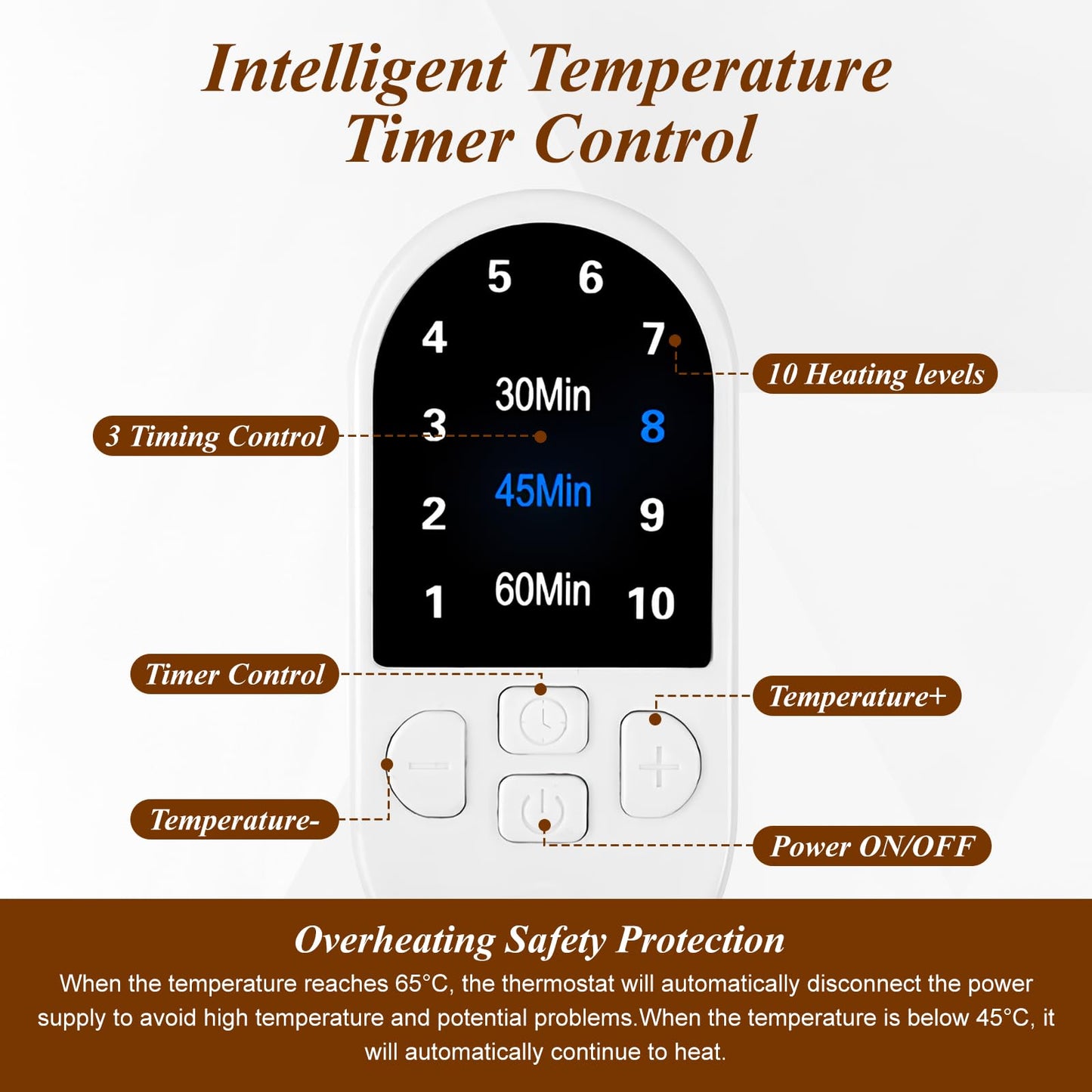 Heated Cap for Deep Conditioning: Upgraded Extra Large 10-Level Fast Heating 3 Time Settings Hair Steamer Cap for Natural Black Hair Portable Thermal Steam Cap for Home Hair Treatment - Deep Black