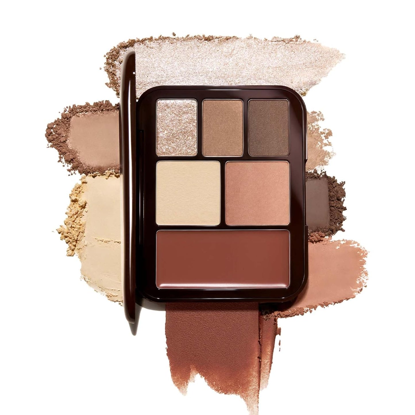 Multi-Use Face Palette - 6 Color Makeup Kit with Eyeshadow, Blush, Contour & Highlighter | Travel-Friendly Warm Brown Look