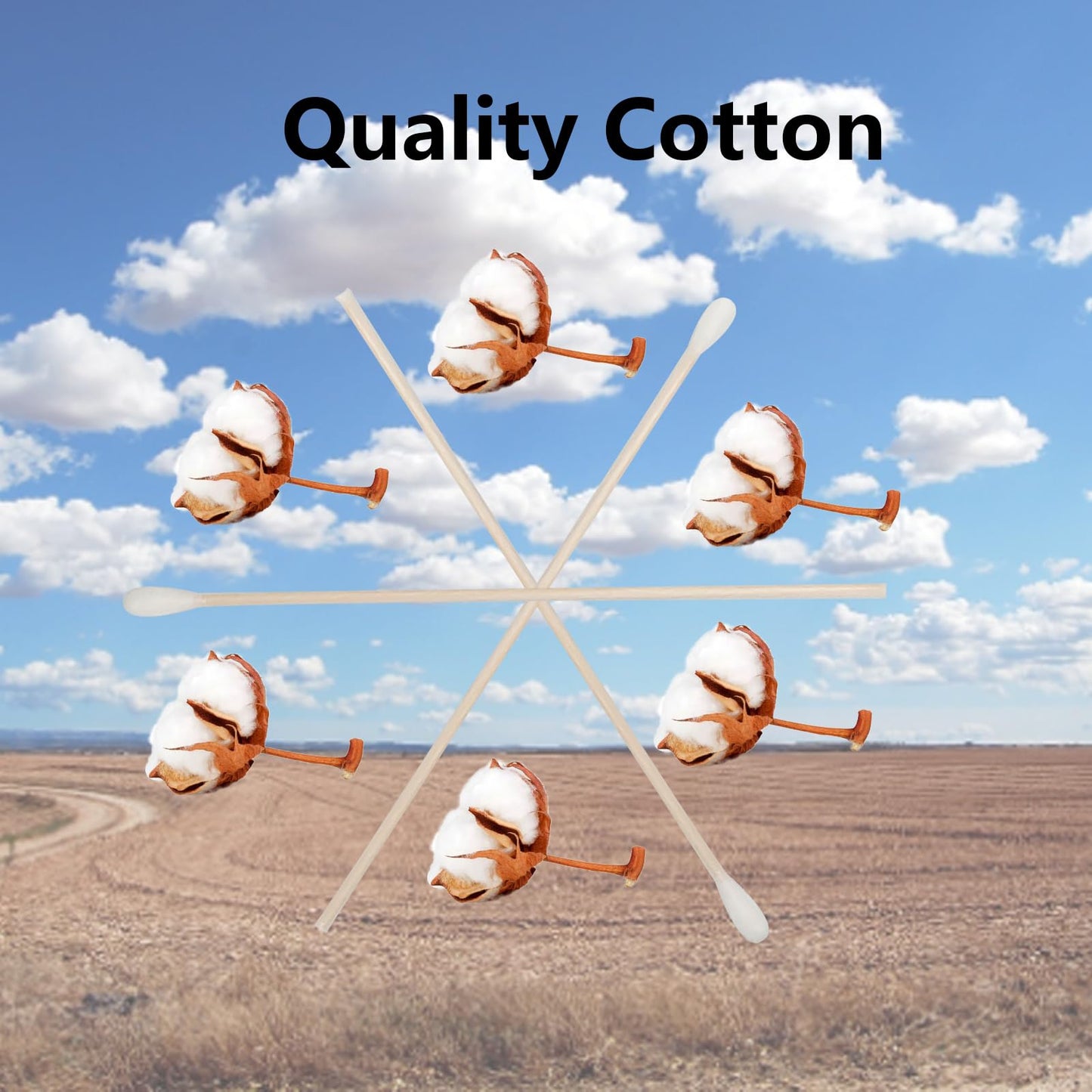 6 Inch Long Cotton Swabs,500pcs Cotton Swabs,Long Cotton Swabs with Wooden Handle,Great for Gun Cleaning,Pet Care and Makeup