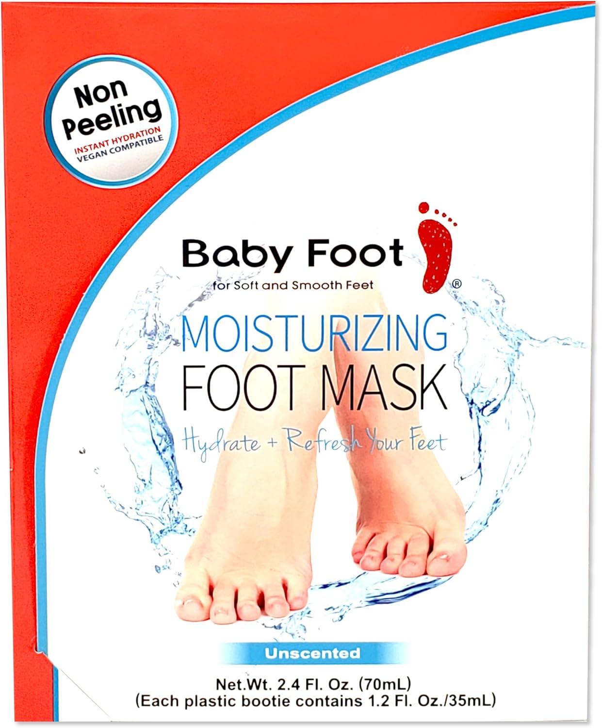 Hydrating Baby Foot Mask for Dry Cracked Feet - Moisturizing Treatment with Collagen & Hyaluronic Acid | 15-Minute Spa Care