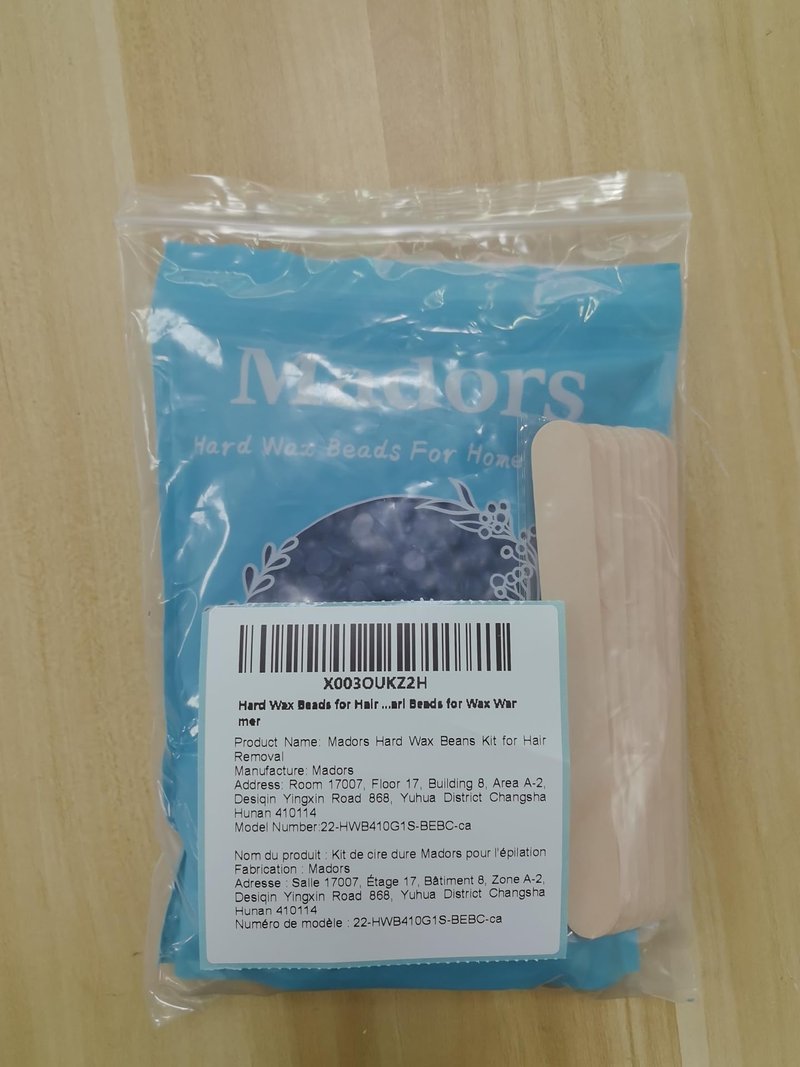 Hard Wax Beans Kit for Hair Removal - Madors 1lB Brazilian Underarms Body and Chest Large Refill Wax Beads for Wax Warmer