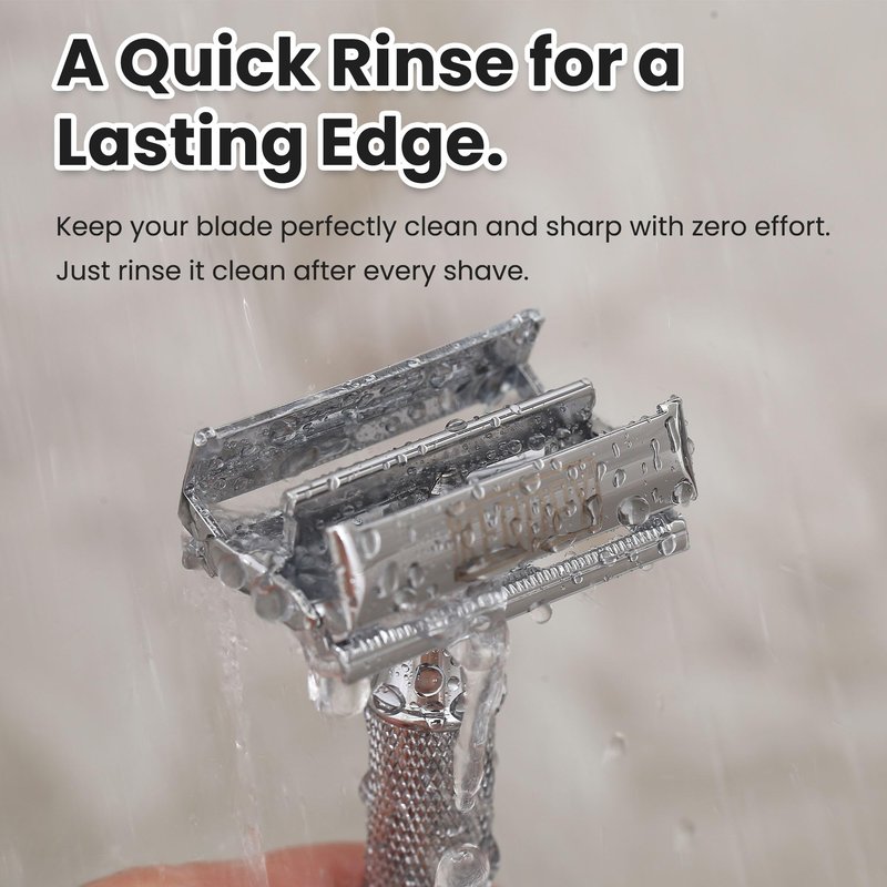 Keropy Safety Razor for Men, Butterfly Open Weighted Heavy Handle Razor,10 Premium Stainless Steel Blades, Vote for classic metal quality, rather than paying for overpriced blades.