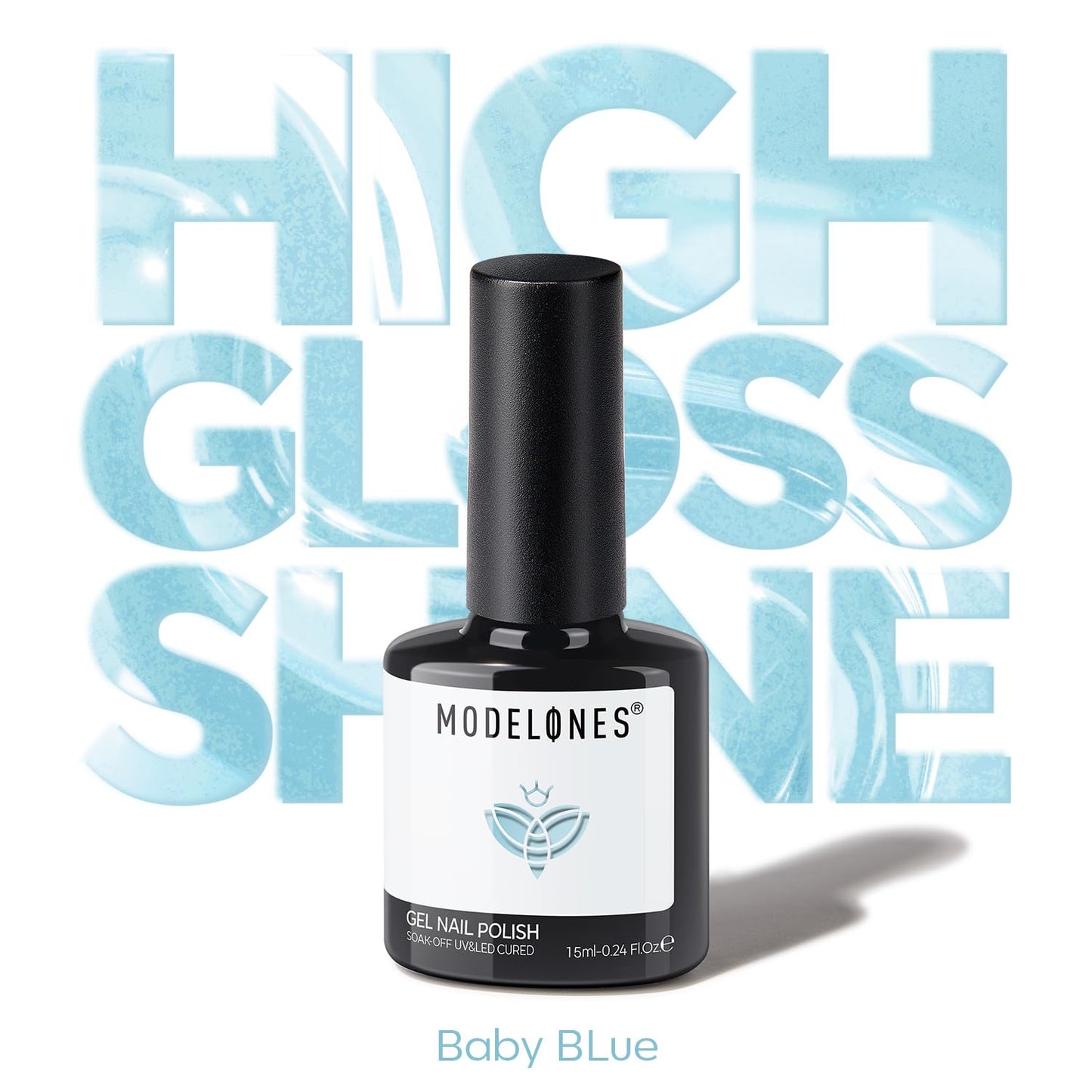 Baby Blue Gel Nail Polish - Light Sky Blue Pastel Soak Off UV Gel for DIY Manicure | 15 ML