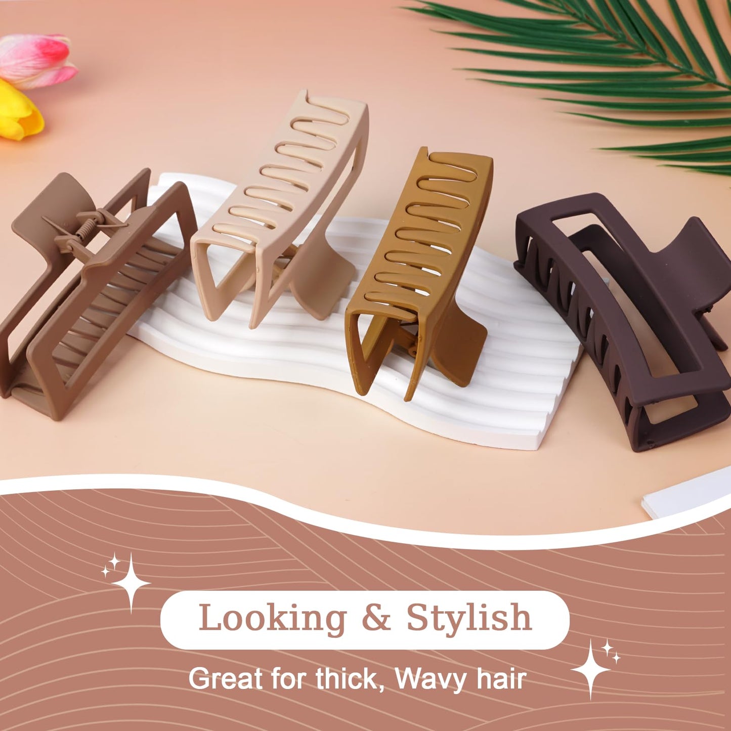 5 Inche Extra Large Claw Clips Hair Clips for Thick Hair and Long Hair, 4 Pack Xl Jumbo Claw clips