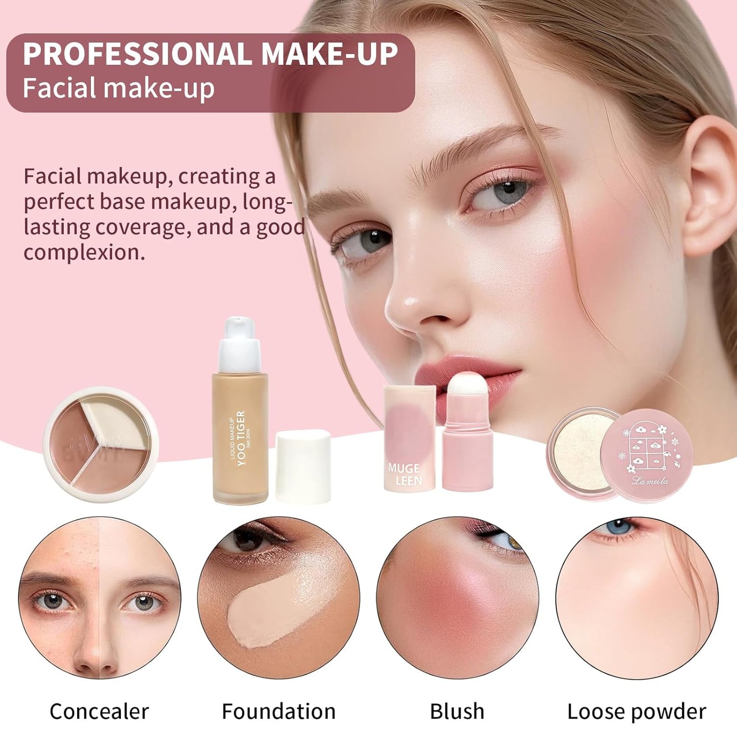Makeup Kit for Women - All-In-One Makeup Set for Teens | Foundation, Eyeshadow Palette, Lip Gloss, Eyeliner & Brushes