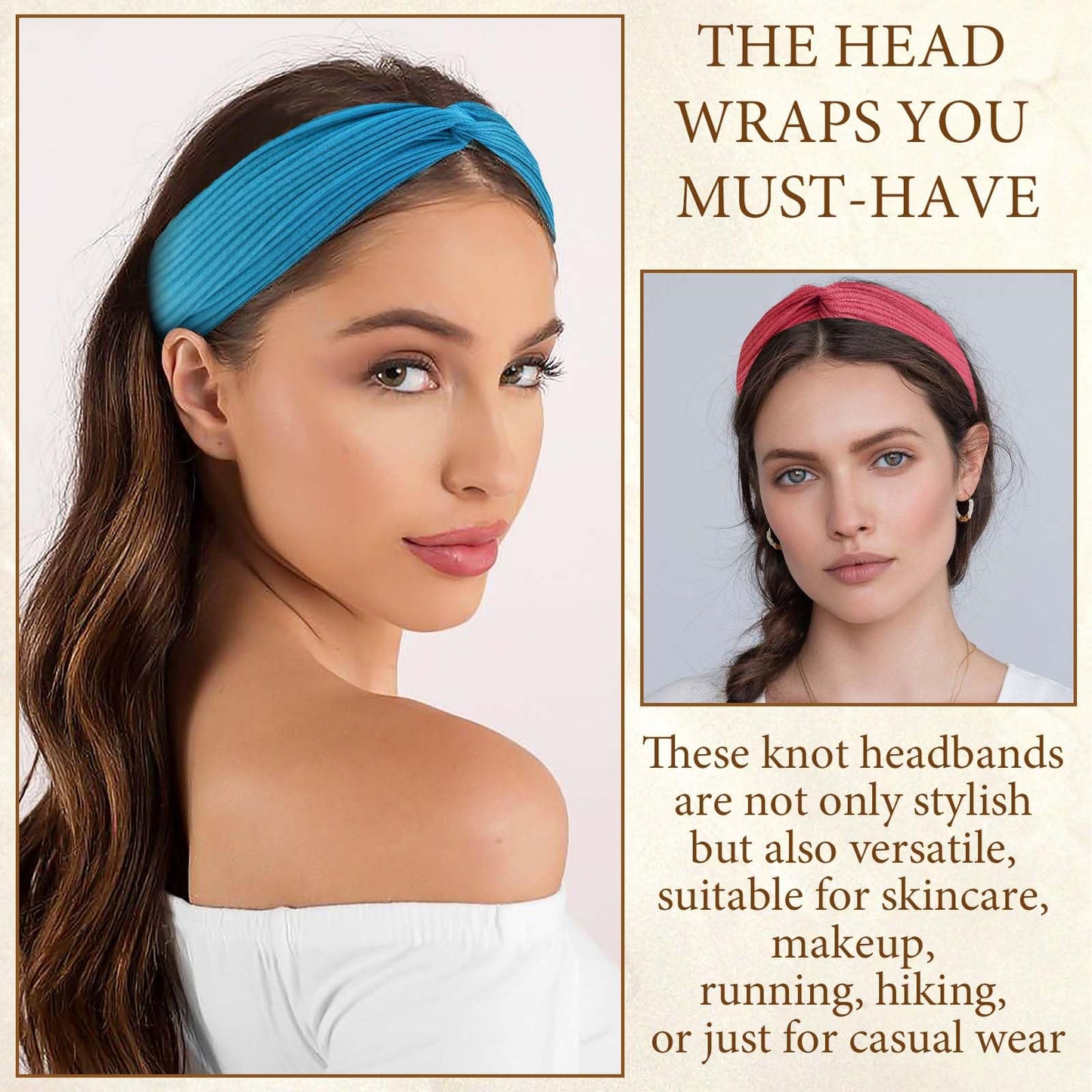 STGDAK Headband For Women's Hair Band Cute Hair Wrap Wide Headband 4Pcs