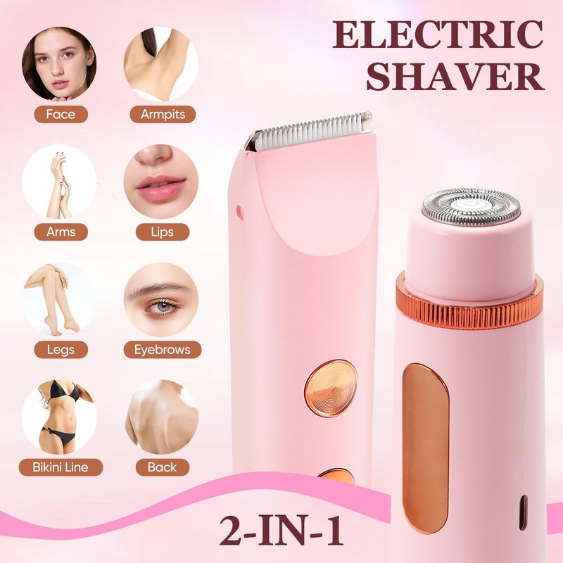 Flawless Facial Hair Removal for Women, Device, Remover Women Face, Finishing Touch Upper Lips, Chin & Cheeks, USB Rechargeable with LED LightIncluded Two Replacement Heads（White）