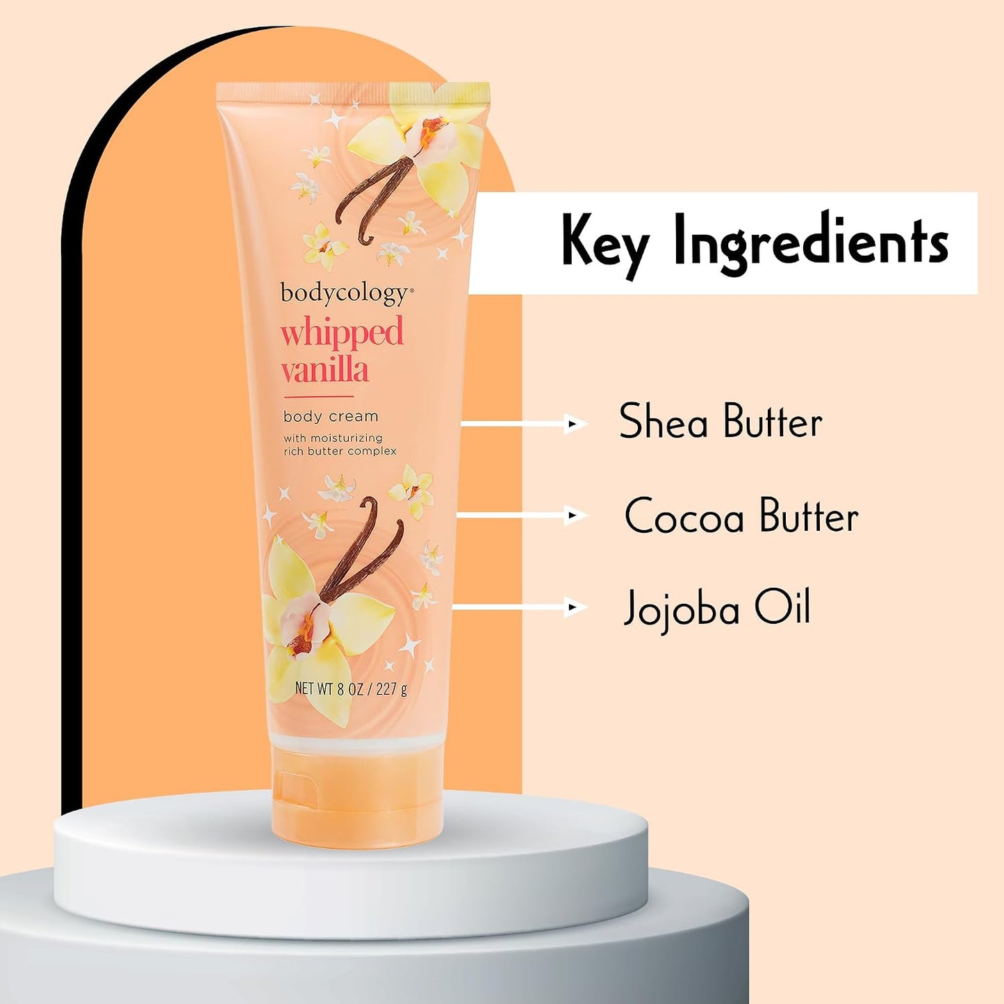 Whipped Vanilla Body Cream for Women - Nourishing Moisturizer | 8 oz