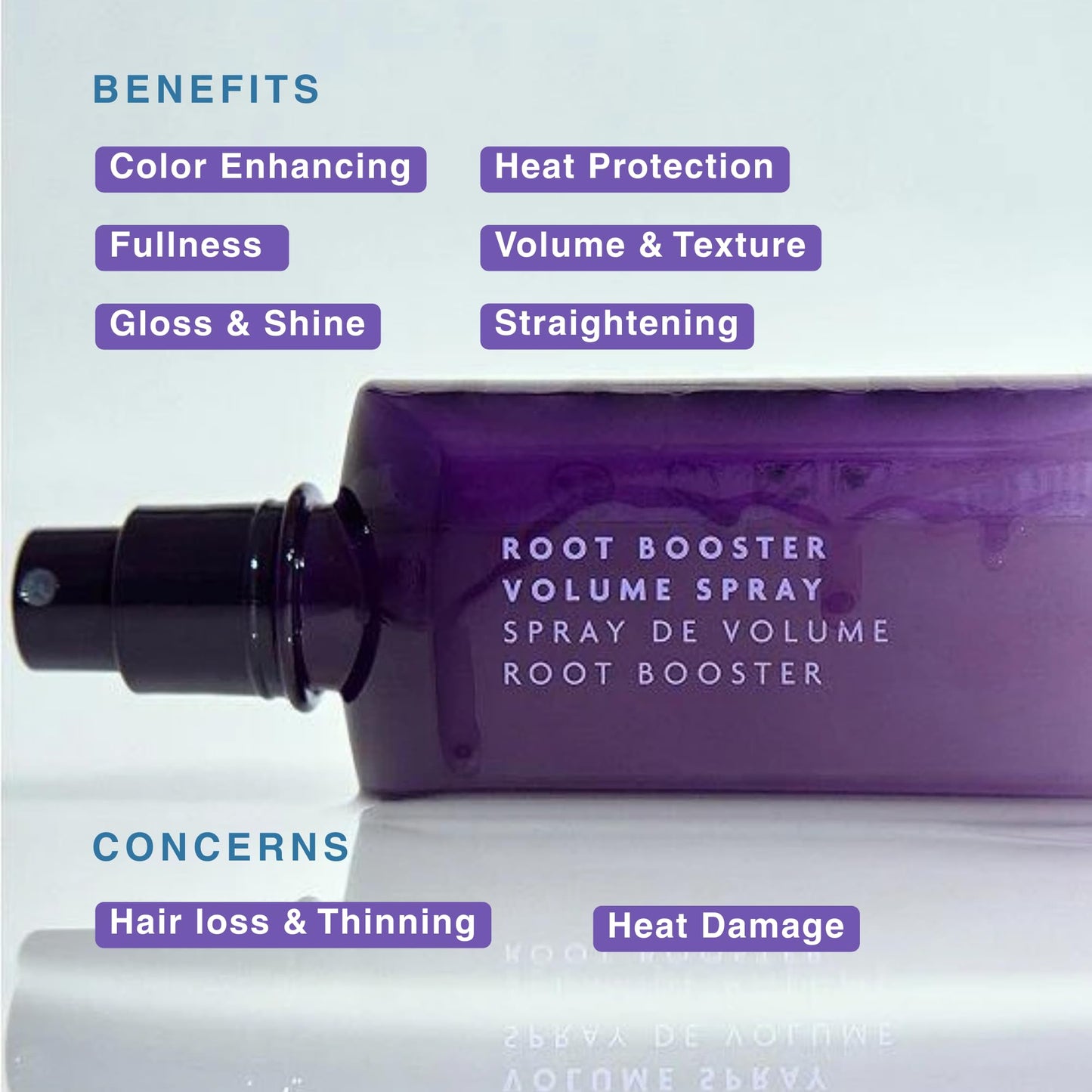 R+Co BLEU Root Booster Volume Spray - Instant Root Lift & Volume Spray for Fine, Thin Hair - Lightweight Formula Adds Body & Fullness - Touchable Hold, No Crunch - Protects Hair Color – Vegan – 6.8 oz
