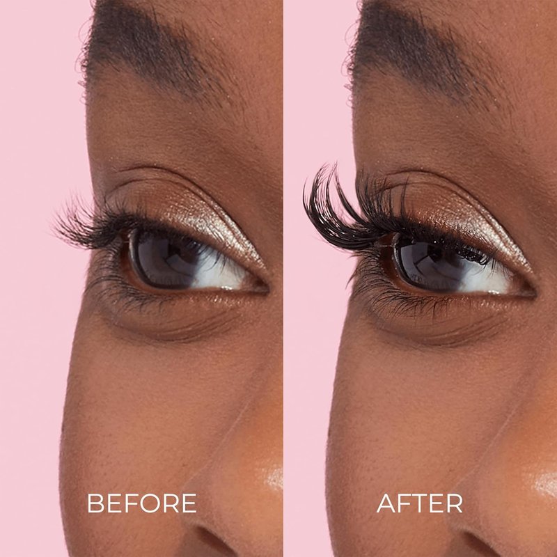 Impress False Eyelashes - Curly Lash Clusters, 10mm-14mm | 30 Reusable, Contact Lens Friendly