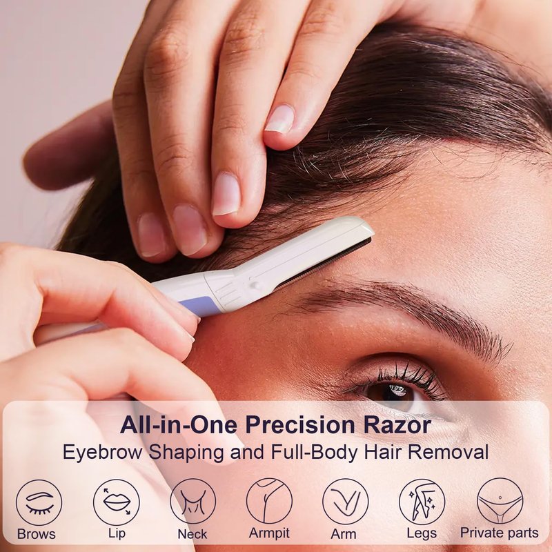 THURLADY Dermaplane Razor, Face and Eyebrow Razors for women, Exfoliating Facial Razor & Dermaplaner, Skin Care Tool for Smooth Skin, Gentle Exfoliation & Facial Hair Removal, (12 pcs, Aegean Frost)