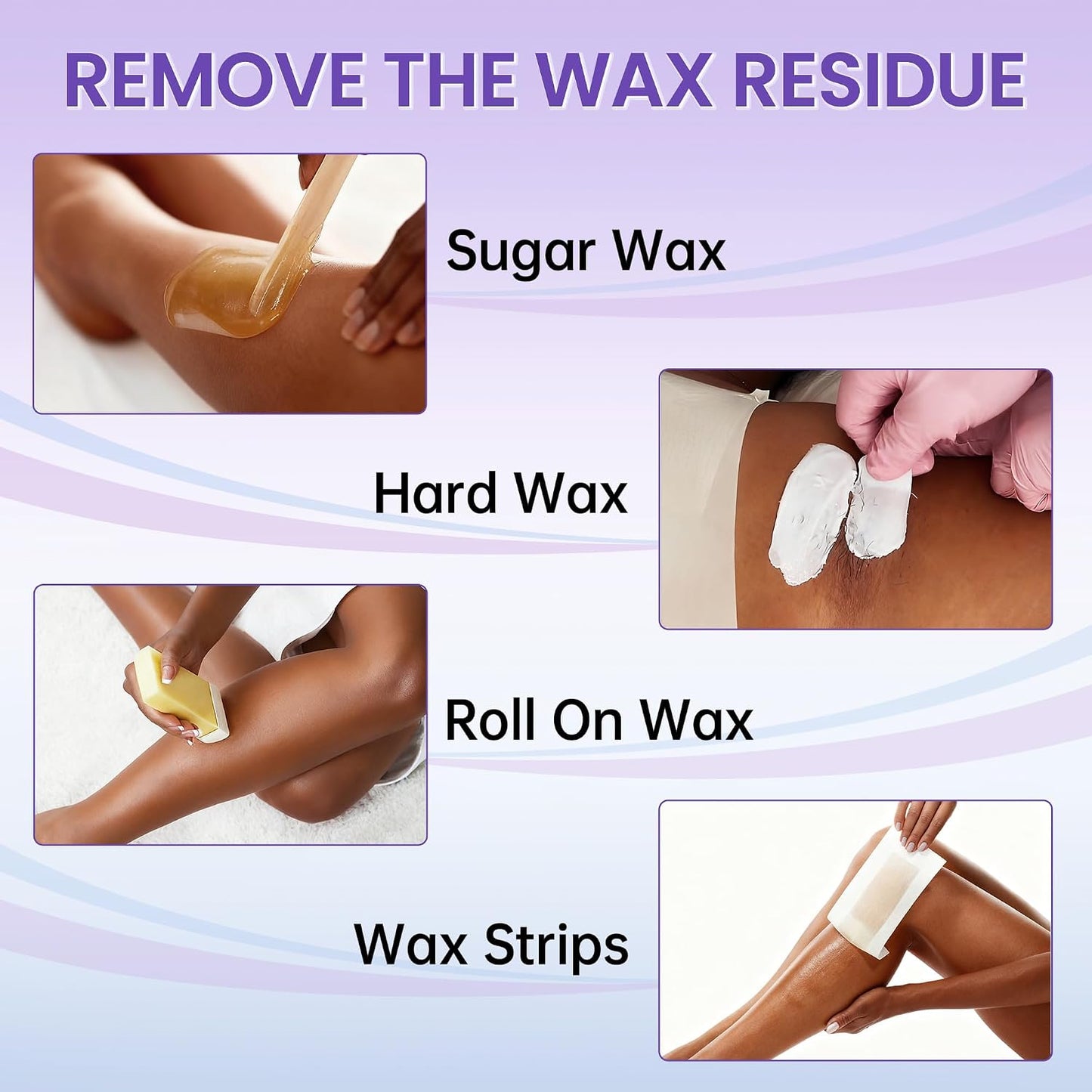 Post Wax Wipes - 26PCS Calming Oil Wipes for Skin Care | Wax Residue Remover for Home & Salon