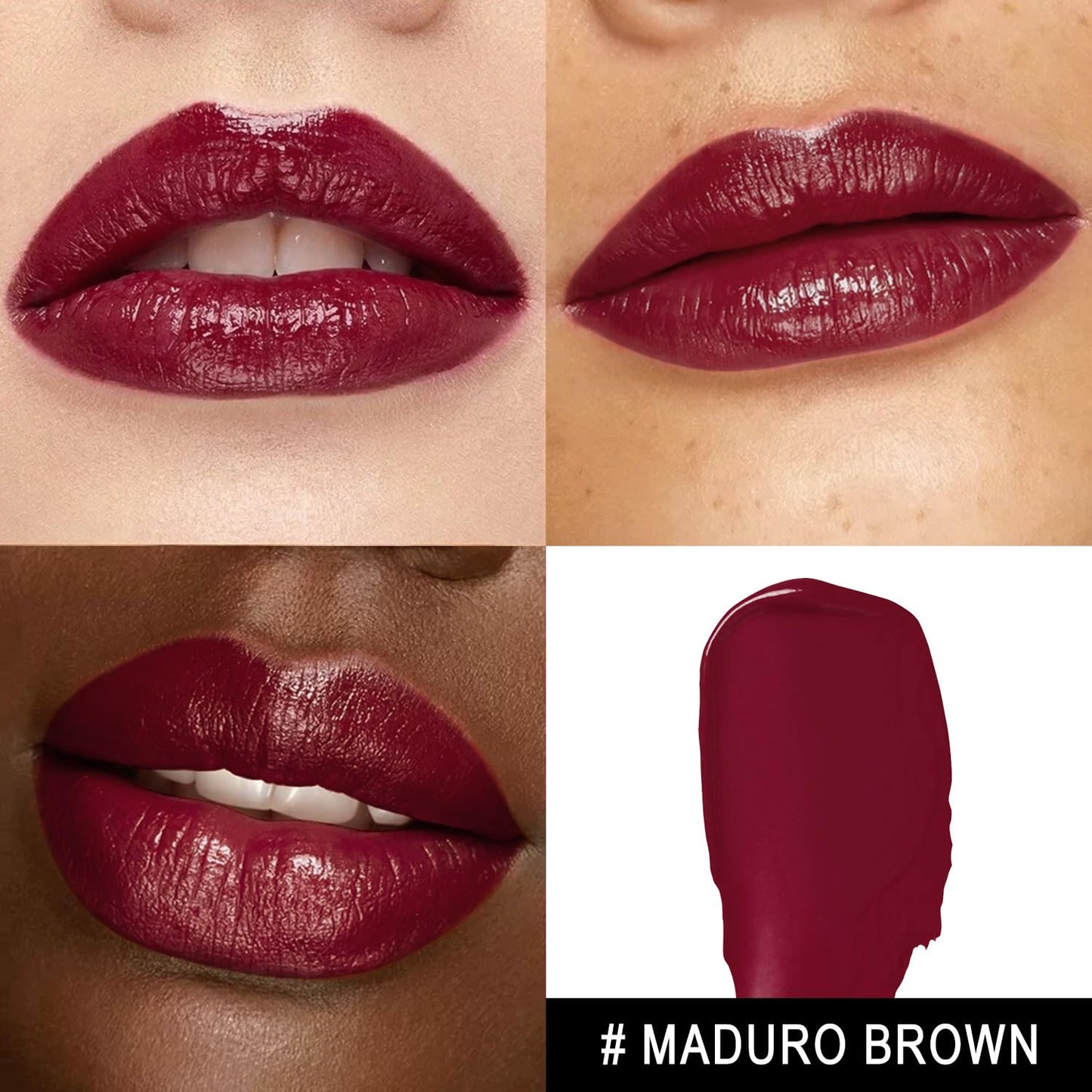 MAKI YIKA Moisture Dark Brown Lipstick for Women Hydrate Tinted Lip Balm for Mother's Day Dry Cracked Lips Sheer Lipstick Lip Tinted Glossy Finish,MA071 Maduro Brown