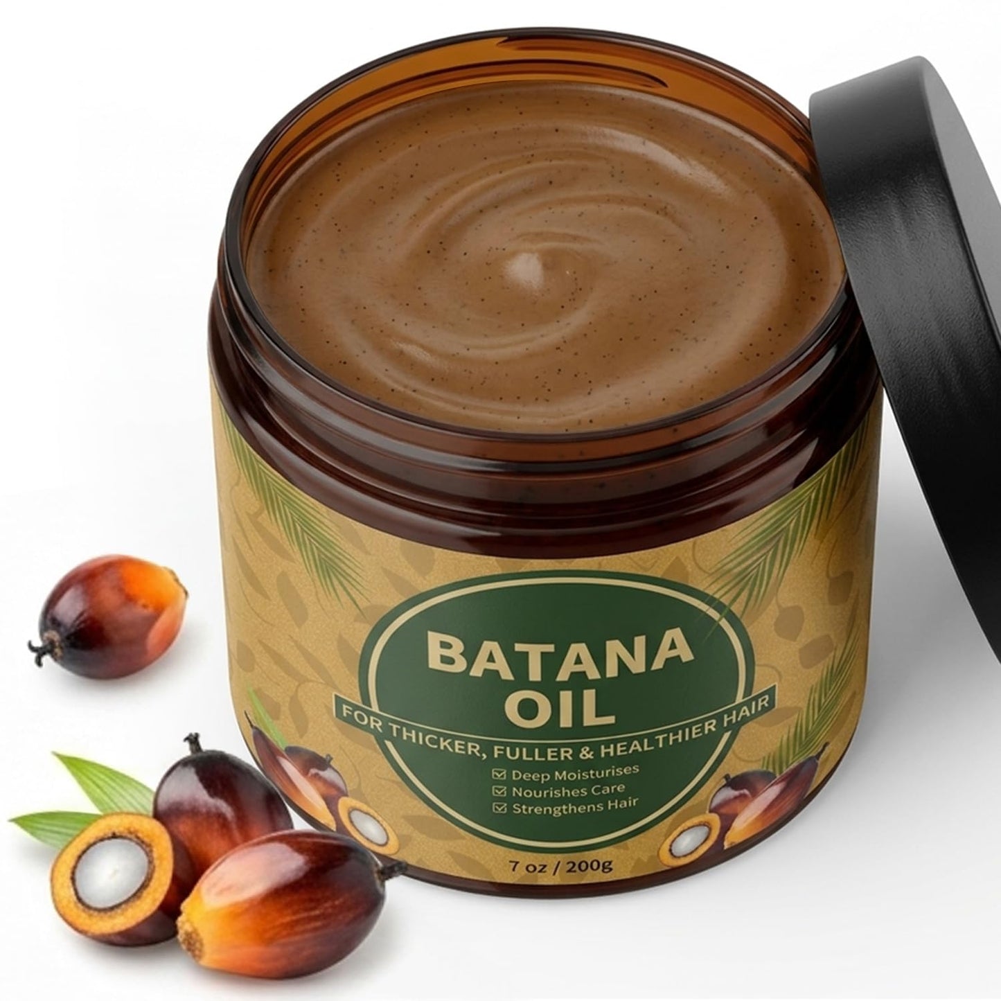 Batana Oil for Hair Growth– Vital Batana Paste for Thickness, Strength & Health, Natural & Pure with Jojoba Oil, Helps Prevent Hair Loss, Suitable for Men & Women 7 oz