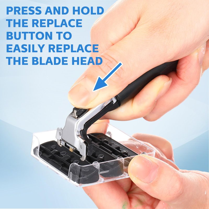 Lanties 34 Pcs Refillable 6-blade Disposable Razors for Men Set Sensitive Skin Razors Shaving Kit for a Smooth and Comfortable Shave, 2 Handle and 32 Cartridges