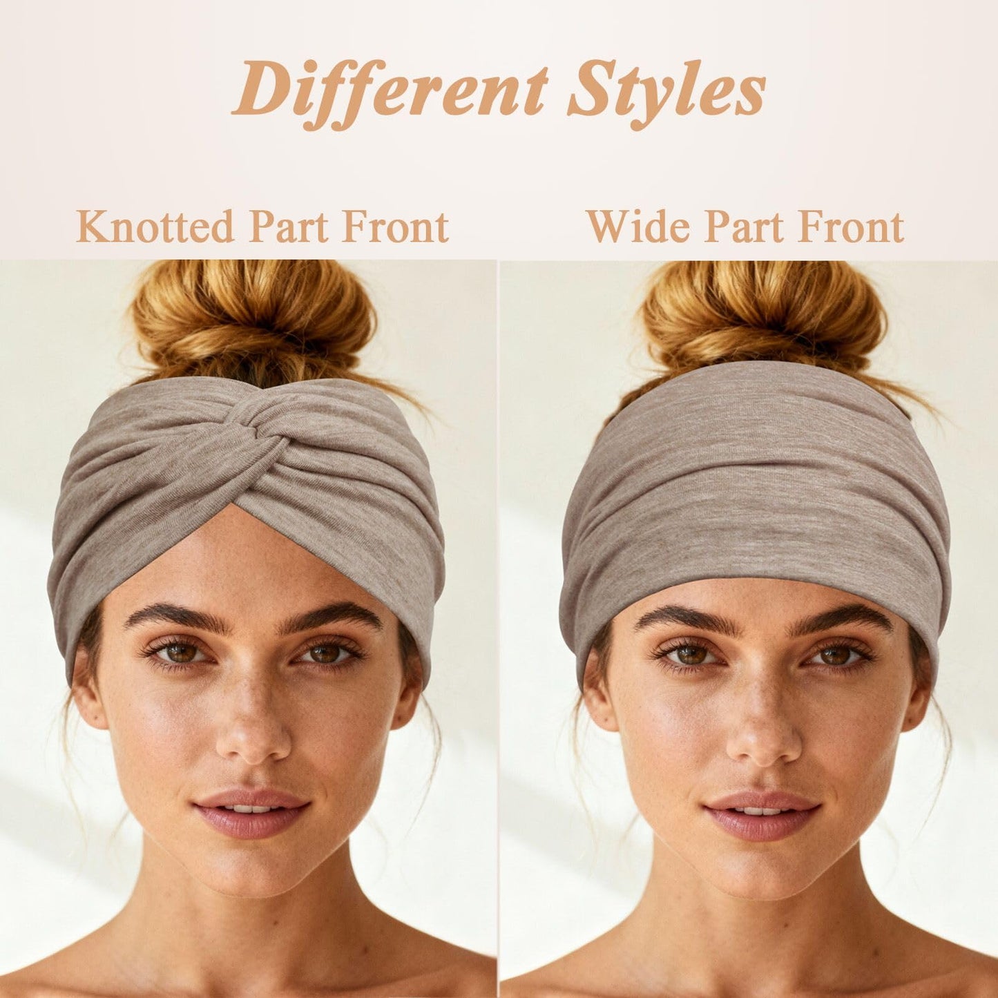YONUF Wide Headbands For Women Extra Large Headband Twisted Knot Head Bands For Women's Hair Band Scarf Turban Accessories 6 Pack