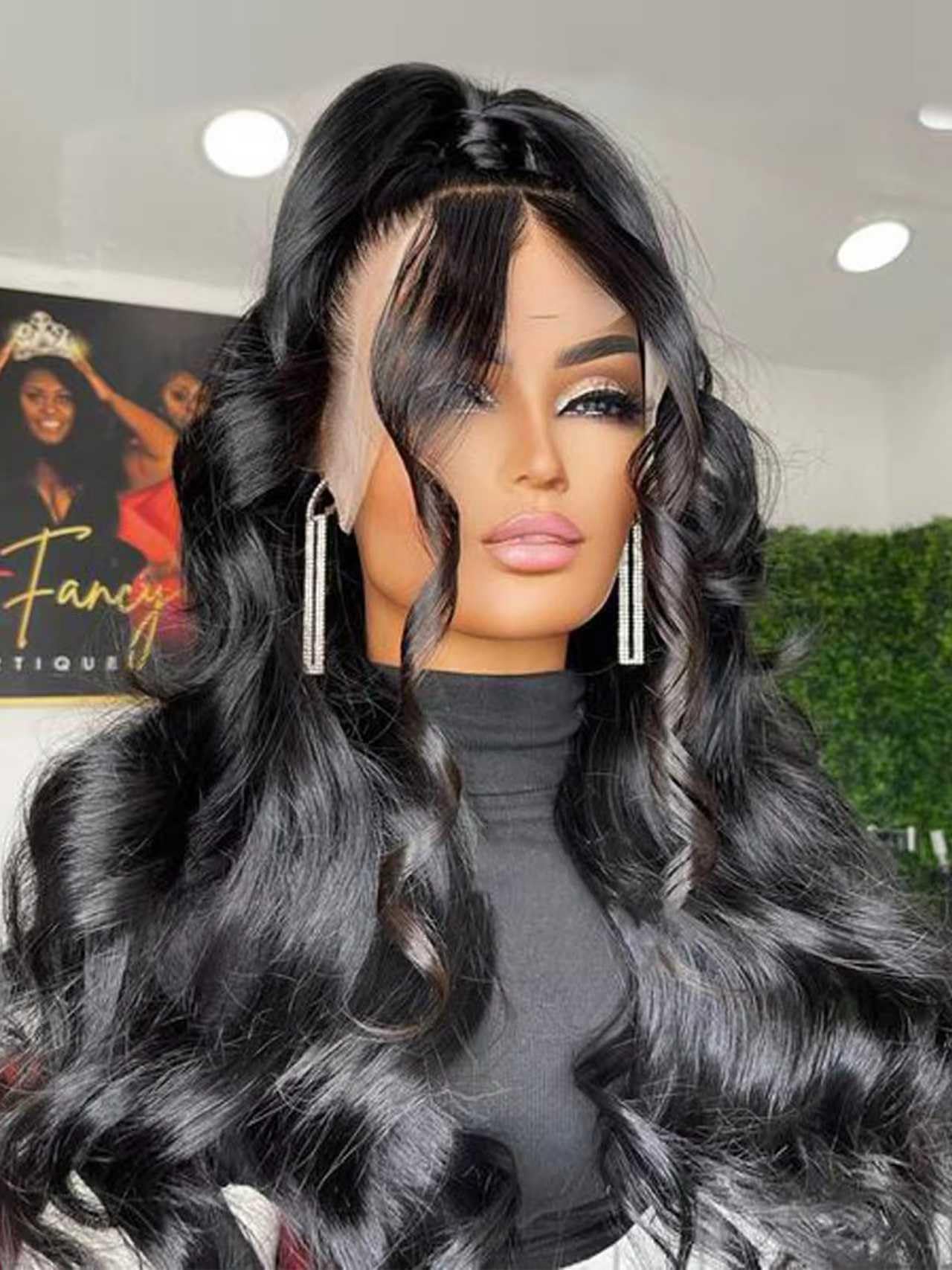 Fongly Body Wave Lace Front Wigs Human Hair 13x6 Lace Front Wigs Human Hair 200% Density 26 Inch 13x6 HD Lace Frontal HumanHair Wigs for Black Women With BabyHair