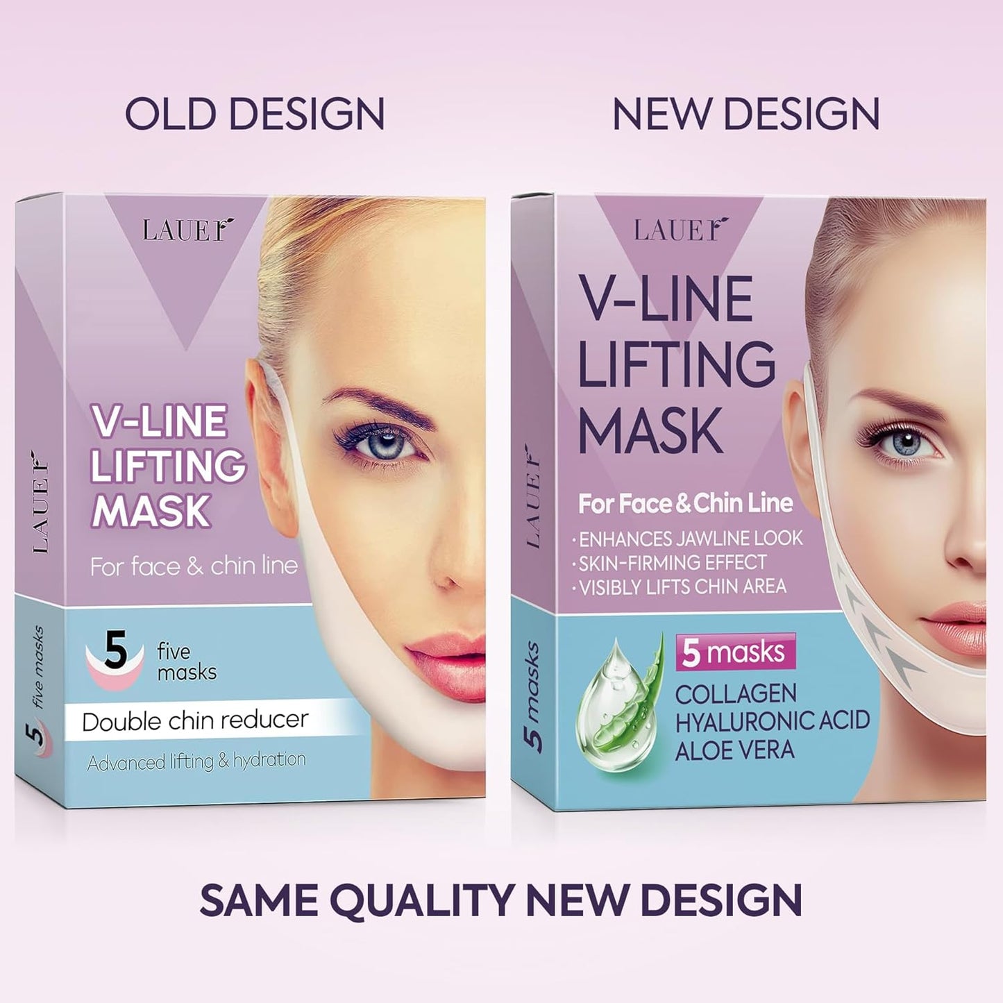 V Shaped Contouring Face Mask - Jawline Lift & Neck Reduction | Collagen & Hyaluronic Acid
