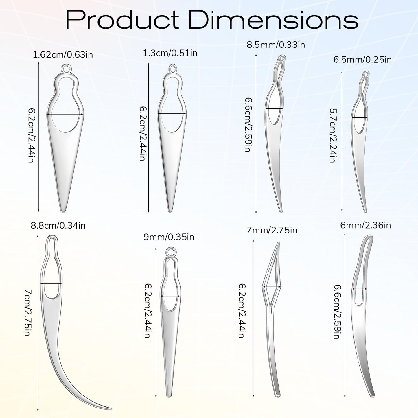 cobee 8Pcs Interlocking Tool for Locs, Loc Tools For Interlocking, Retighten Tool Loc Crochet Needle, Dreadlock Extensions Needle for Dreads Hair Tightening