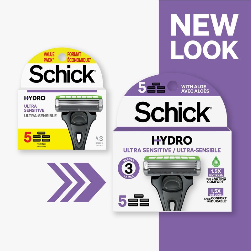 Schick Hydro Ultra Sensitive Razor Blades Refills, 5ct