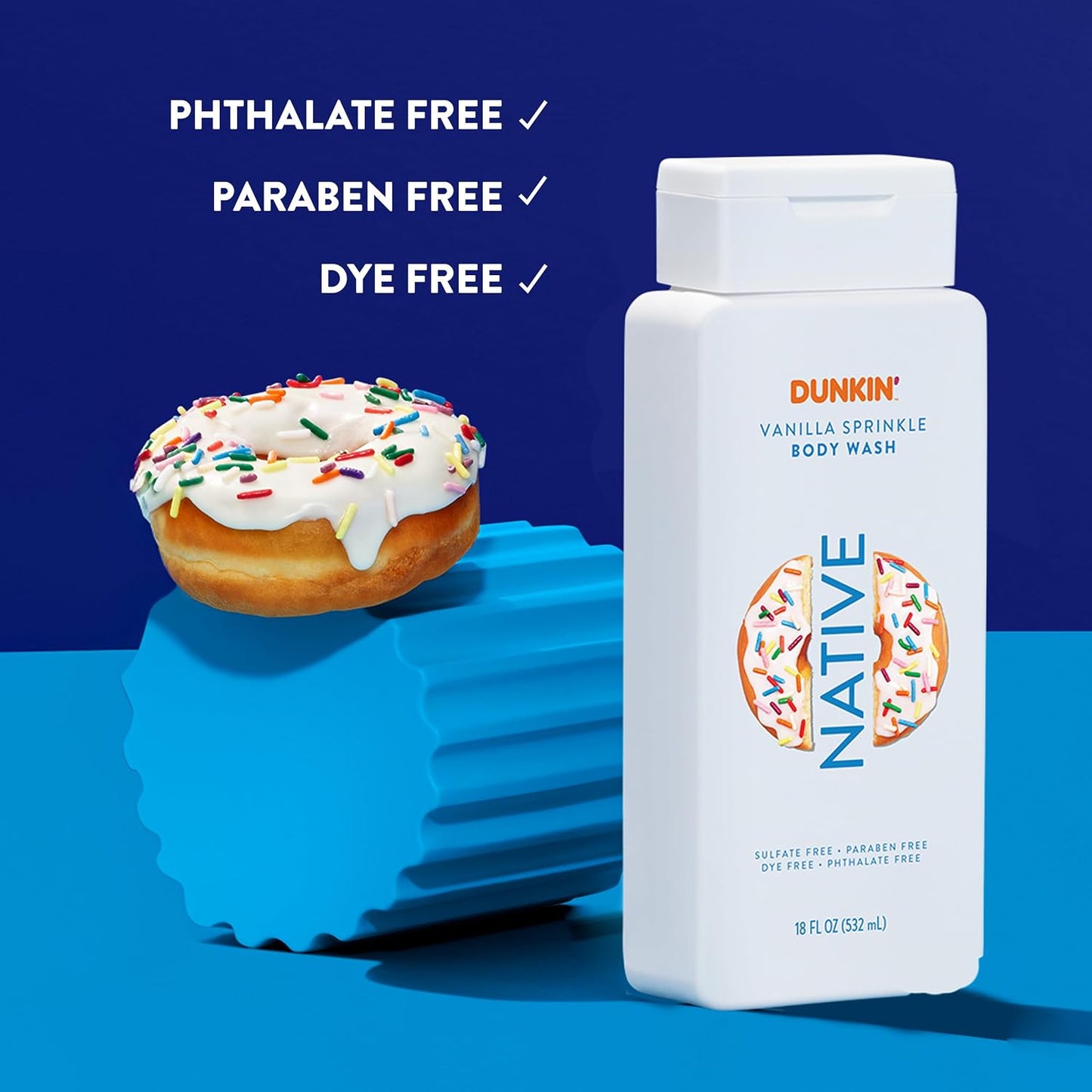 Native Body Wash - Dunkin Vanilla Sprinkle | Naturally Derived, Sulfate & Paraben Free, 18 oz