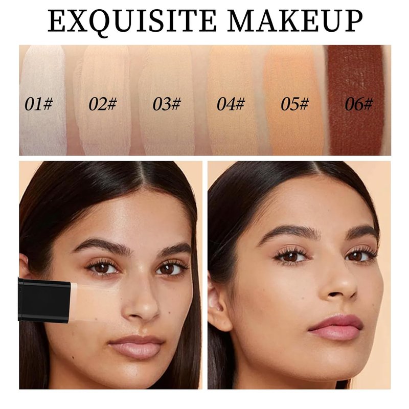 O'CHEAL Face Foundation Contour Stick - Long-Wear Lightweight Concealer for Blemishes | Shade 02 Natural