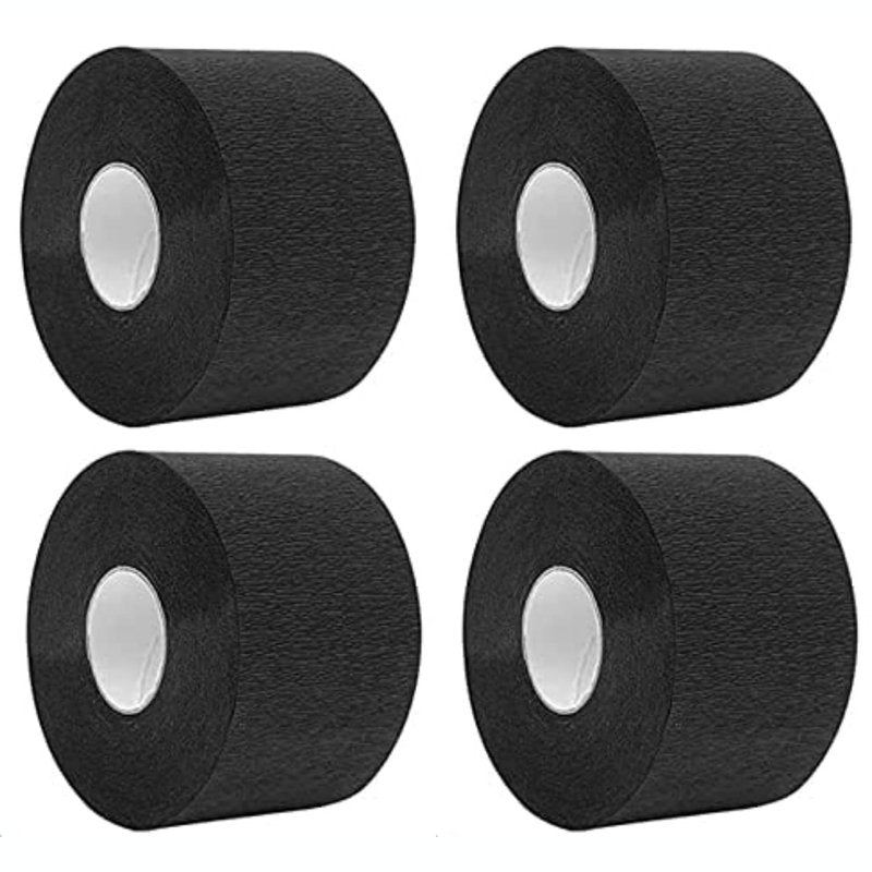 The Shave Factory Neck Strip, Disposable Barber Paper for Neck Strips/Bands, 4 Rolls (Black, Accessory for Professional Barbers and Individual Customers)
