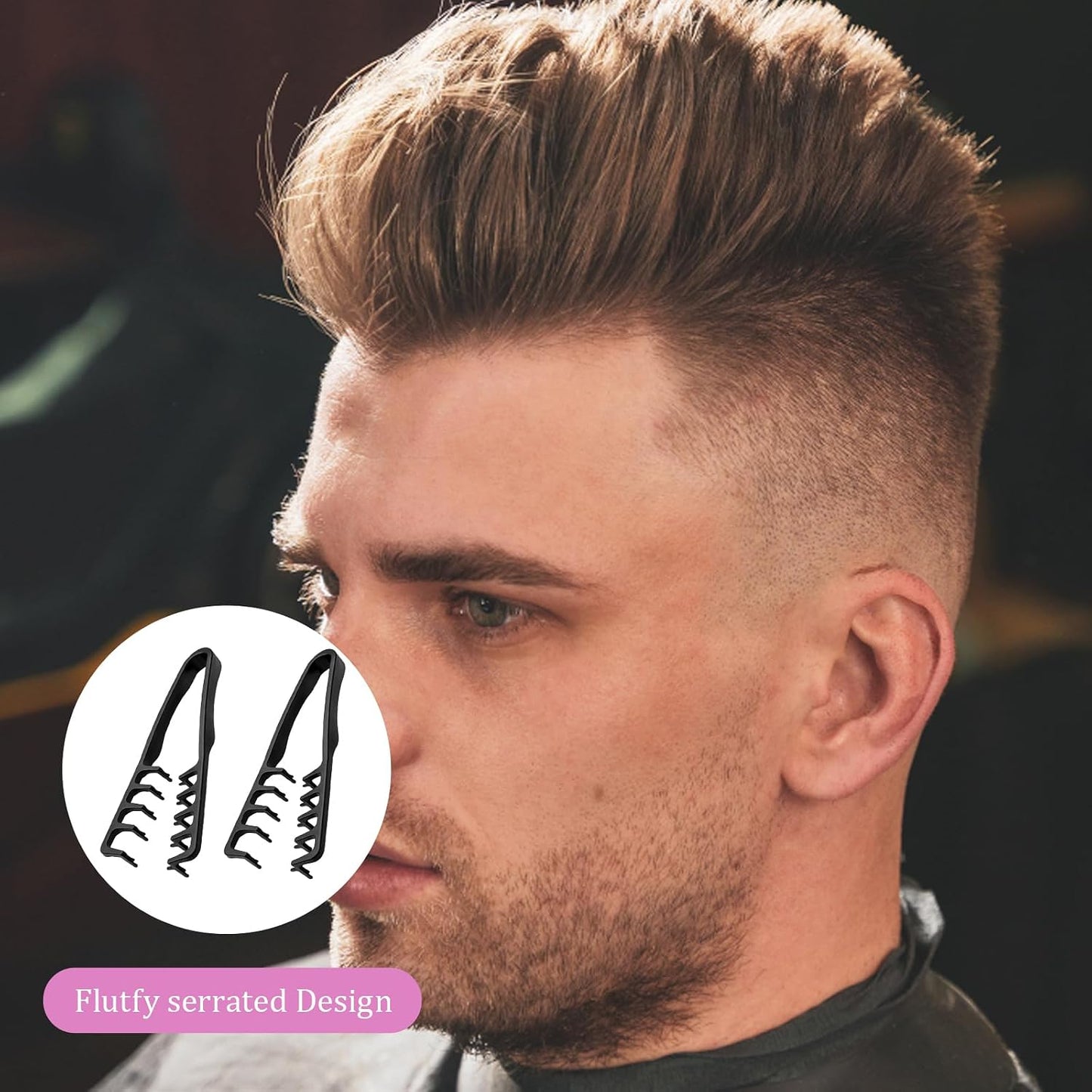 Textured Styling Comb Set - 2 PCS Hair Combs for Men | Voluminous Hairstyles & Detangling