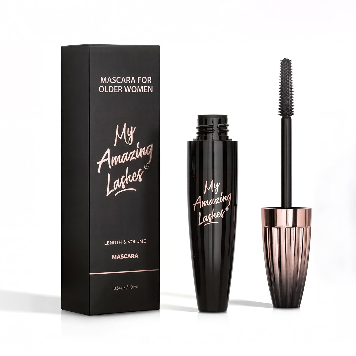 My Amazing Lashes Mascara for Older Women 60+ | Volume & Length, Smudge-Proof, Black, 1 PCS