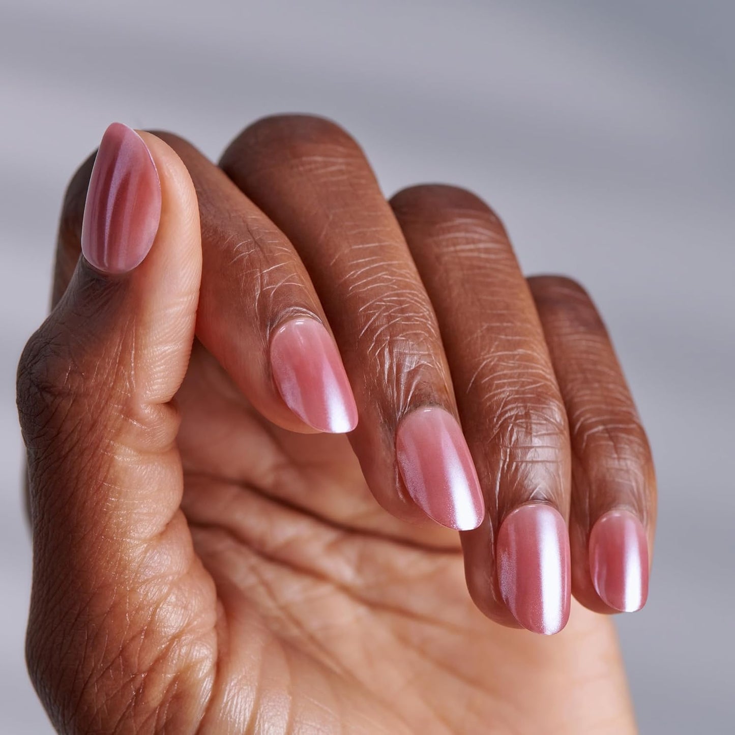 Kiss Impress No Glue Mani Press-On Nails - ColorFX Boundless Pink | Short Oval Shape, 30 Nails & Accessories