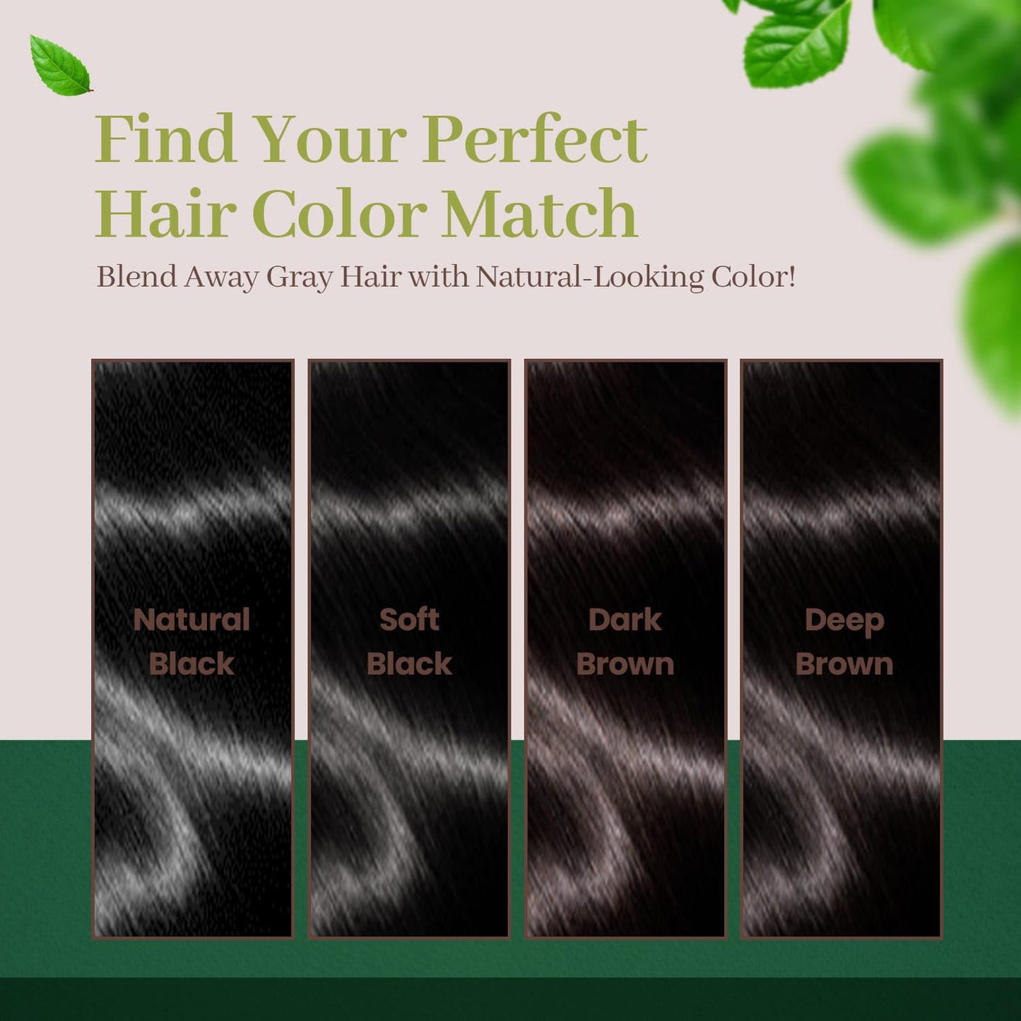 Natural Black Hair Color Cream & Gray Cover Tint - PPD-Free, Vegan, Gentle for Sensitive Scalp | Mom Gifts